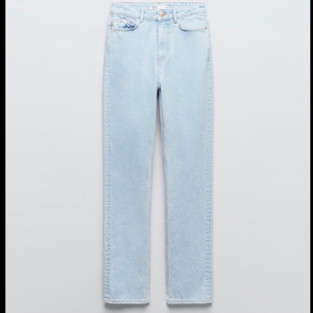 NWT ZARA Z1975 HIGH RISE STRAIGHT JEANS - Picture 4 of 6
